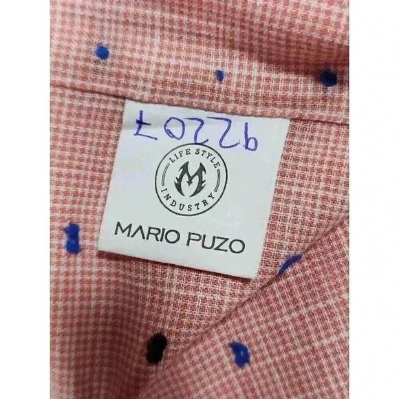 Mario Puzo by Life Style Industry Mens Short Sleeve Button Up Shirt XXL * - Picture 5 of 11